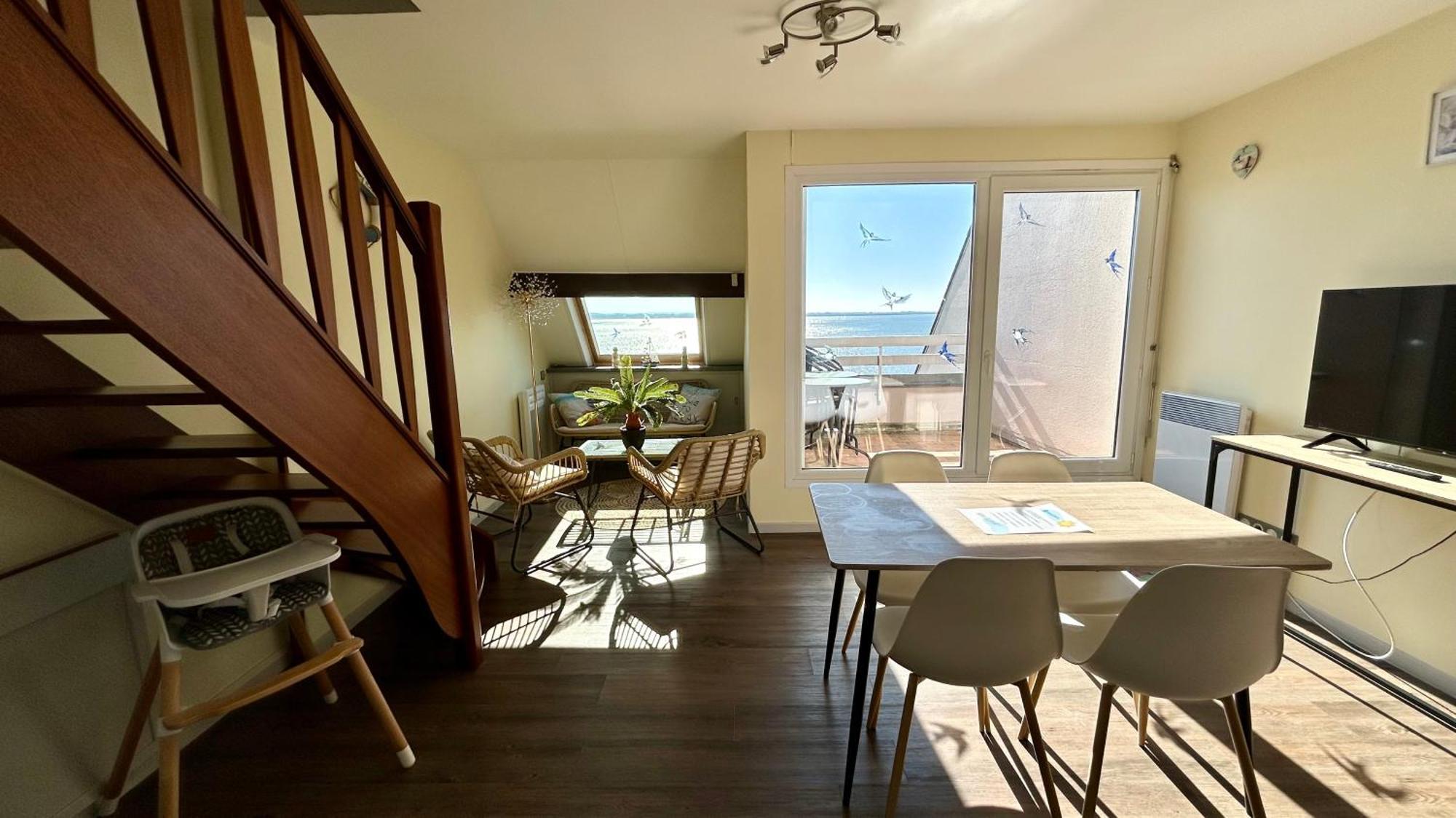 Plein Sud, appartement vue baie, accès direct plage Le Crotoy Esterno foto